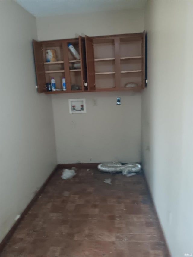 503 S Leavitt St, Brazil, IN 47834 - laundry area with hookup for an electric dryer, washer hookup, and baseboards