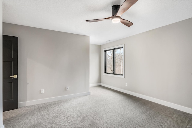 1256 Cascata Trl, Huntertown, IN 46748 - empty room with ceiling fan, carpet floors, and baseboards
