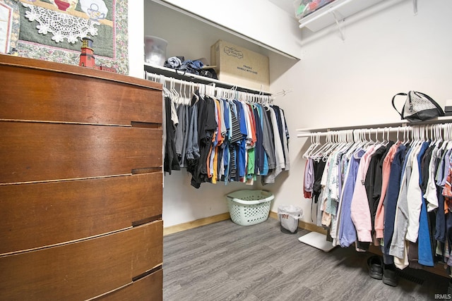 13495 N Hillside Dr, Syracuse, IN 46567 - walk in closet with wood finished floors