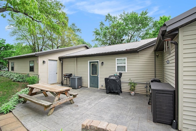 13495 N Hillside Dr, Syracuse, IN 46567 - view of patio / terrace featuring central air condition unit