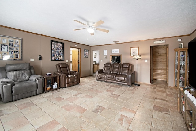 13495 N Hillside Dr, Syracuse, IN 46567 - living room with ceiling fan