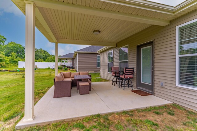 5350 Cameo Dr, Evansville, IN 47711 - view of patio / terrace with an outdoor living space