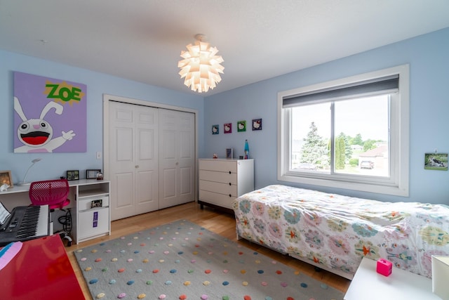 3513 Crater Cv, Fort Wayne, IN 46804 - bedroom with wood finished floors and a closet