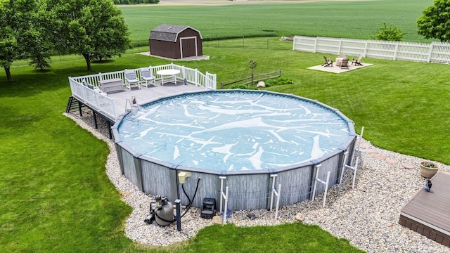 7800 E 400 S-92, Fort Wayne, IN 46818 - view of swimming pool with a wooden deck and a rural view