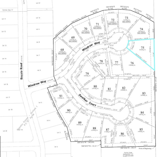 4807 Windrow Way, Fort Wayne, IN 46818 - map showing property parcels