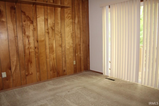 4283 E Ramp Creek Rd, Bloomington, IN 47401 - unfurnished room with carpet flooring and wooden walls