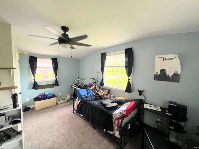 3165 E 300 S Rd, Washington, IN 47501 - bedroom featuring multiple windows, carpet, and ceiling fan