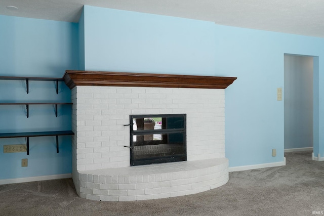 1804 Bent Tree Trl, West Lafayette, IN 47906 - detailed view of carpet floors, a fireplace, and baseboards