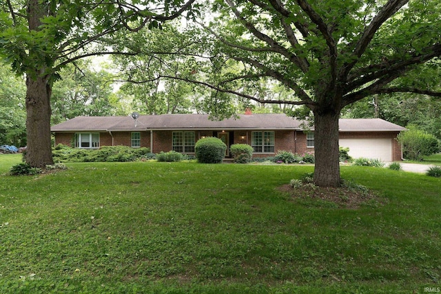 1804 Bent Tree Trl, West Lafayette, IN 47906 - ranch-style house with brick siding, a garage, and a front lawn