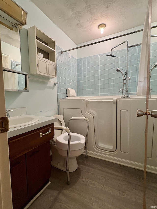 141 Indian Rock Dr, West Lafayette, IN 47906 - bathroom with toilet, vanity, and wood finished floors