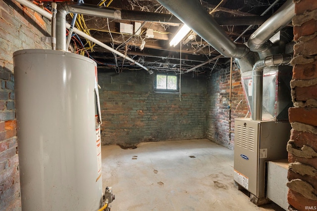 1018 Loree St, Fort Wayne, IN 46805 - basement with gas water heater and heating unit