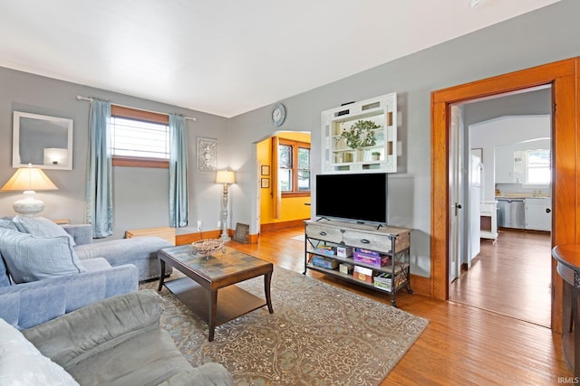 4325 S Wayne Ave, Fort Wayne, IN 46807 - living room featuring wood finished floors and baseboards