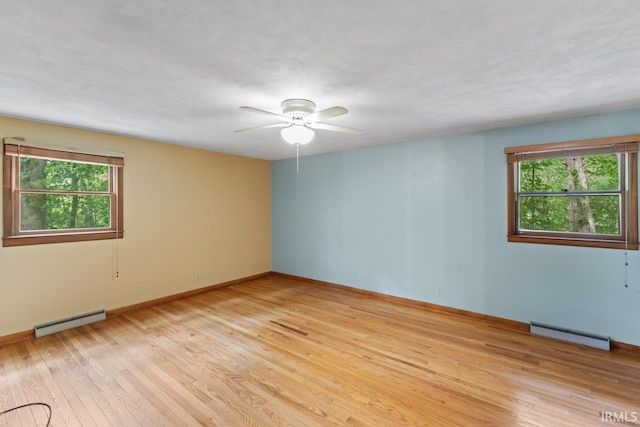 2730 Newman Rd, West Lafayette, IN 47906 - unfurnished room with baseboard heating, healthy amount of natural light, and light wood finished floors