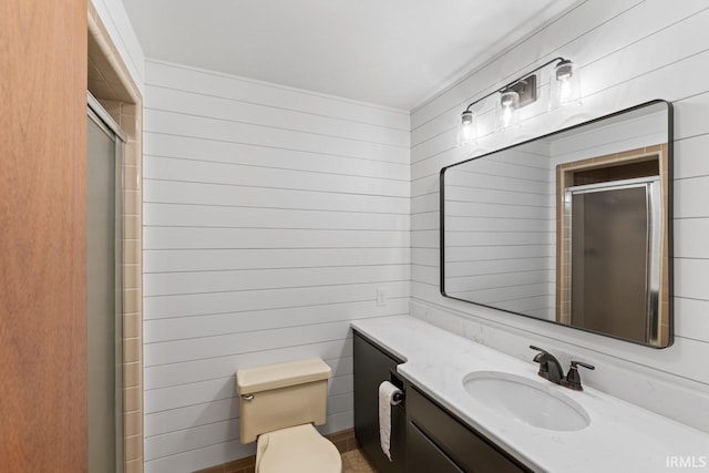 2730 Newman Rd, West Lafayette, IN 47906 - bathroom featuring vanity, a shower stall, and toilet