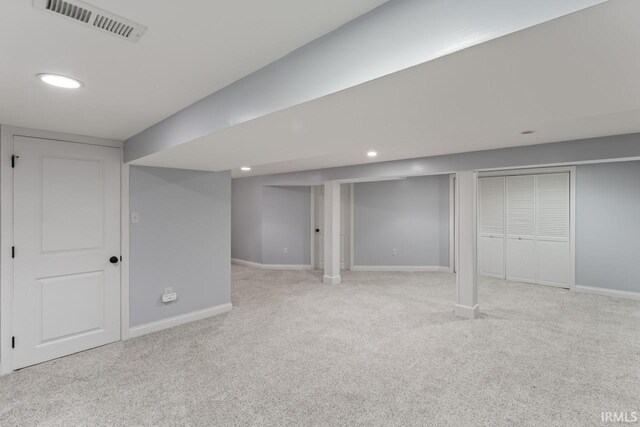2730 Newman Rd, West Lafayette, IN 47906 - finished basement with carpet, baseboards, and recessed lighting