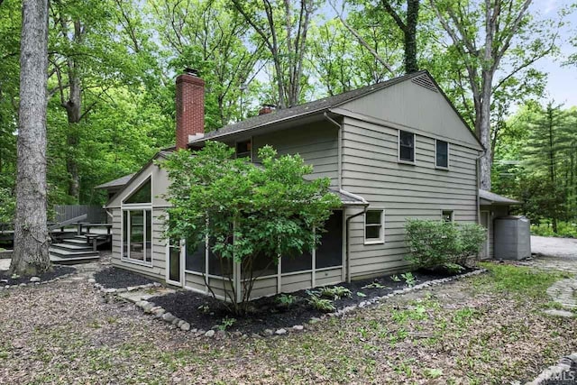 2730 Newman Rd, West Lafayette, IN 47906 - view of home's exterior with a chimney
