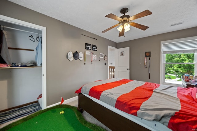 2218 Wake Robin Dr, West Lafayette, IN 47906 - bedroom featuring carpet flooring, baseboards, and ceiling fan