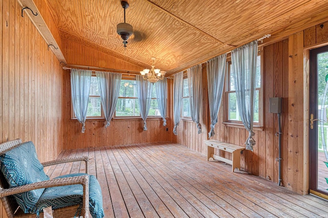 907 Nicholas Dr, Boonville, IN 47601 - unfurnished sunroom featuring a chandelier