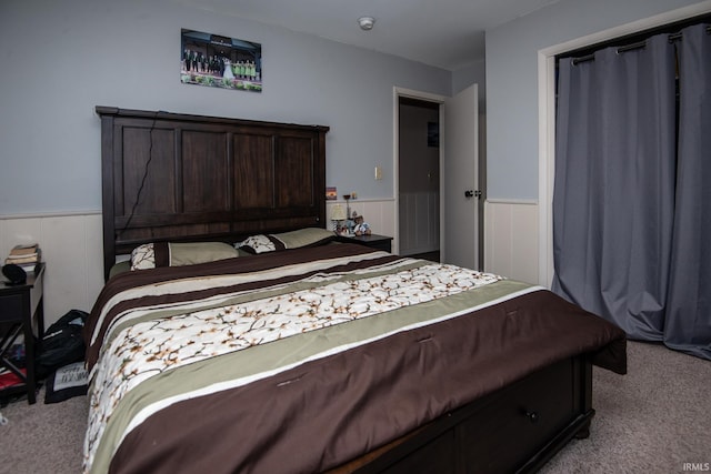 1416 State St, Vincennes, IN 47591 - bedroom featuring carpet and wainscoting