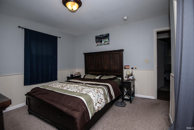 1416 State St, Vincennes, IN 47591 - carpeted bedroom with a wainscoted wall