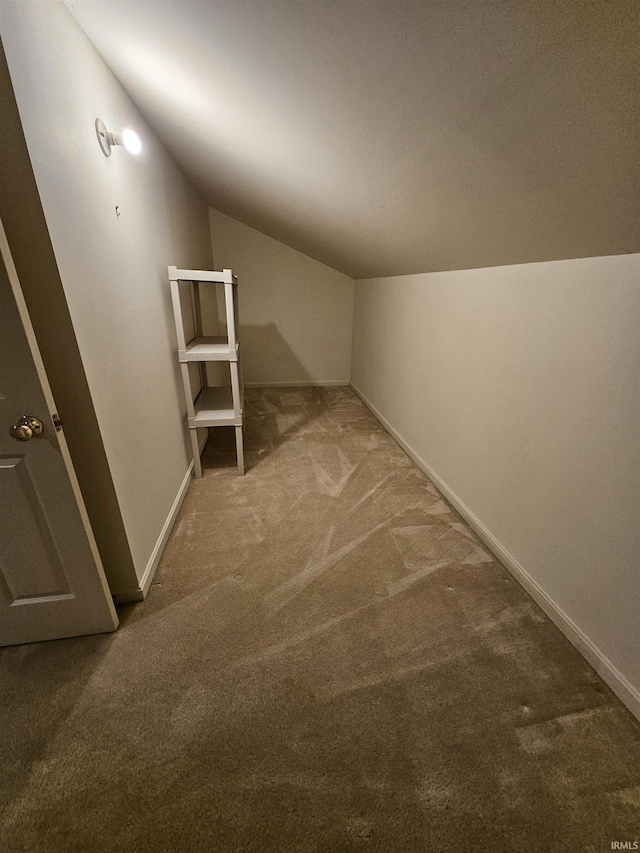 1327 Timberlake Rd, Evansville, IN 47710 - additional living space with lofted ceiling, carpet, and baseboards