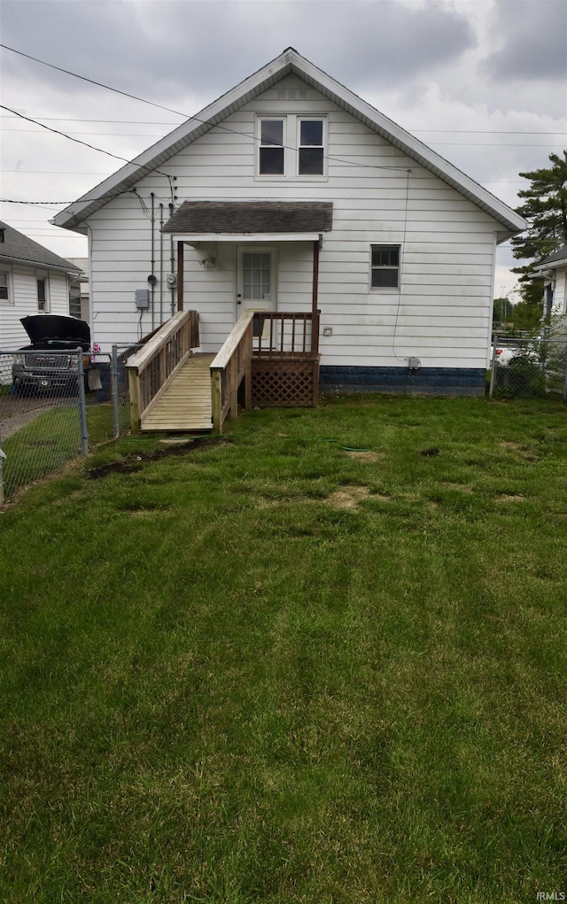 344 W 4th St, Jasper, IN 47546 - back of house featuring a wooden deck