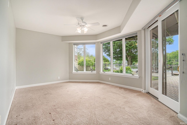 20870 N River Ridge Drive, Bristol, IN 46507 - unfurnished room with carpet floors, baseboards, and a ceiling fan
