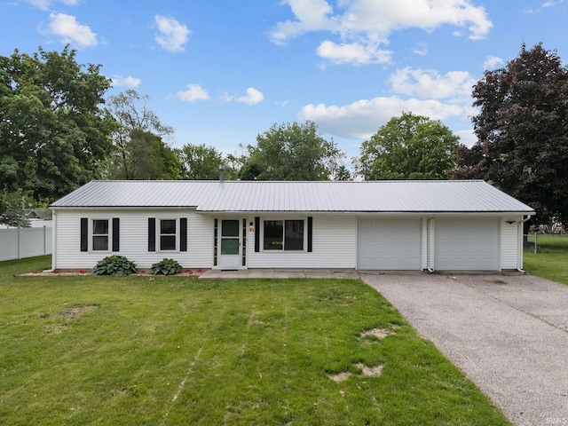1813 Crescent Dr, Warsaw, IN 46580 - ranch-style house featuring metal roof, an attached garage, and driveway
