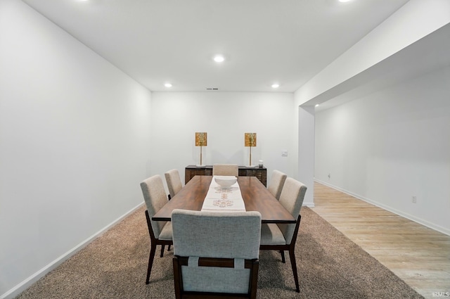 7756 Haven Blvd, Fort Wayne, IN 46804 - dining area with recessed lighting, baseboards, and light wood finished floors