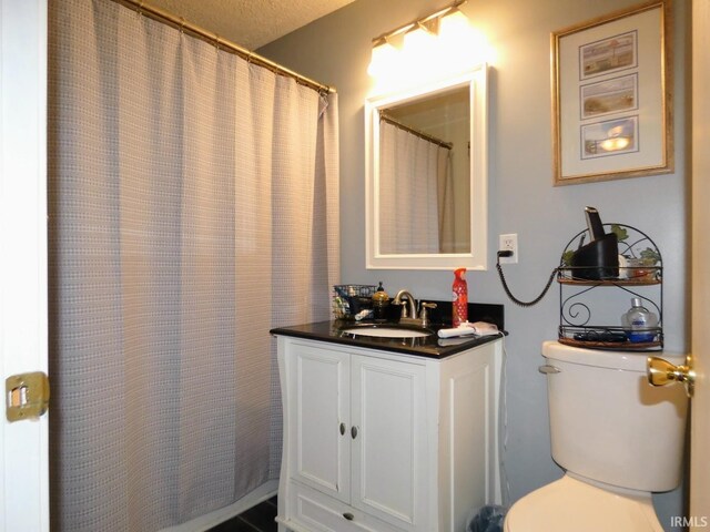 105 Shawnee Dr, Bedford, IN 47421 - full bath with vanity, toilet, and curtained shower