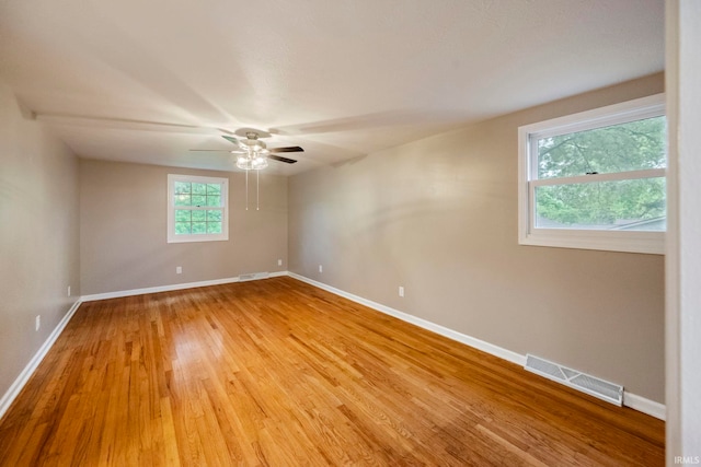 2213 Old Oak Dr, West Lafayette, IN 47906 - spare room with a ceiling fan, light wood-style flooring, and baseboards
