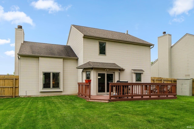 5531 Gate Tree Ln, Fort Wayne, IN 46835 - rear view of house featuring a deck
