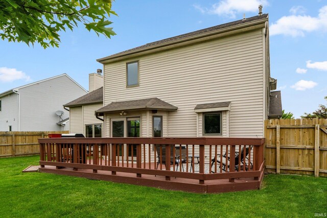 5531 Gate Tree Ln, Fort Wayne, IN 46835 - back of house with a deck