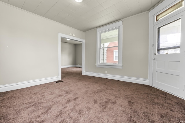 2121 Parnell Ave, Fort Wayne, IN 46805 - entrance foyer with ornamental molding, carpet flooring, and baseboards