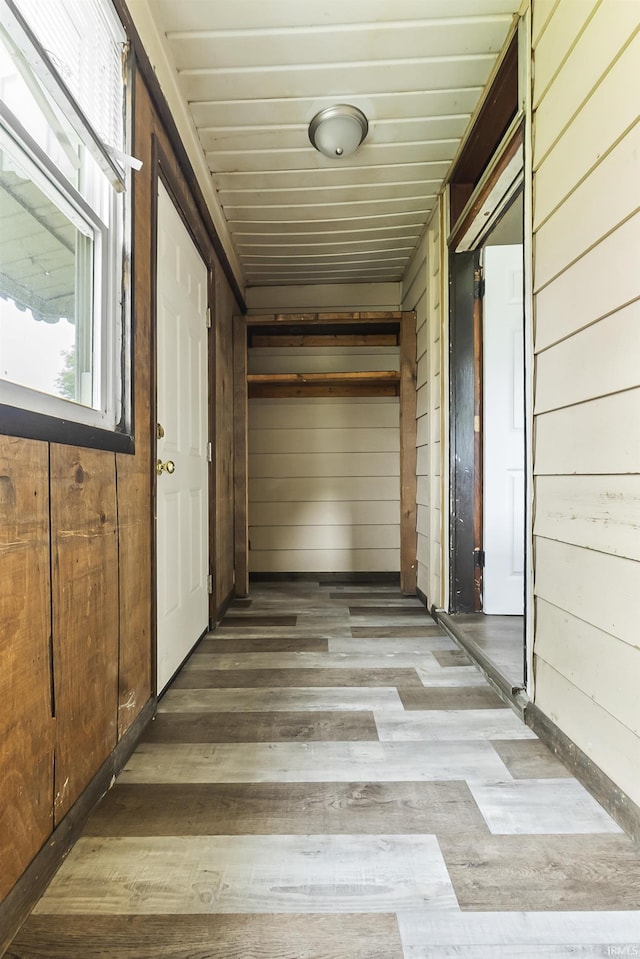 2121 Parnell Ave, Fort Wayne, IN 46805 - corridor featuring wooden walls and wood finished floors