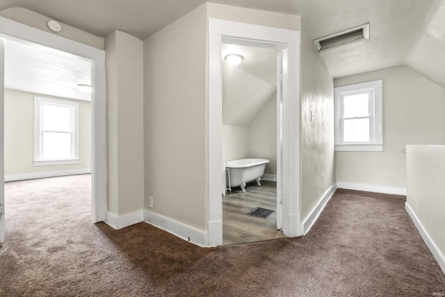 2121 Parnell Ave, Fort Wayne, IN 46805 - additional living space featuring carpet floors, lofted ceiling, baseboards, and attic access
