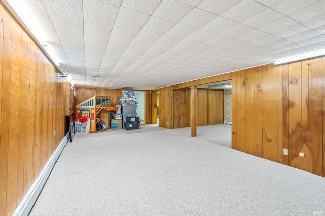 907 N Orchard Dr, North Manchester, IN 46962 - finished below grade area featuring carpet flooring and wood walls