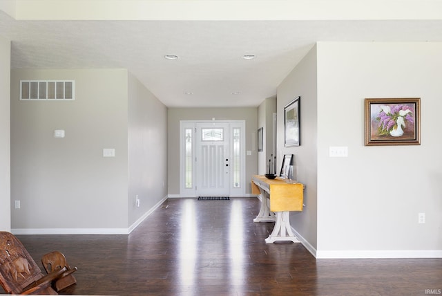 1154 S Deer Run, Ellettsville, IN 47429 - foyer entrance with wood finished floors, baseboards, and recessed lighting