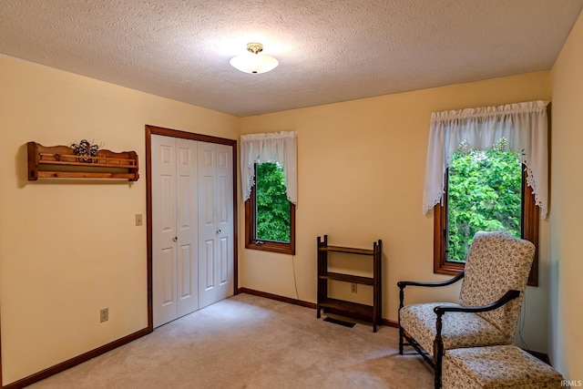 70 Mayflower Ct, Lafayette, IN 47909 - living area featuring carpet flooring, baseboards, and a textured ceiling