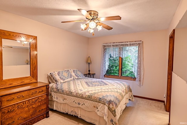 70 Mayflower Ct, Lafayette, IN 47909 - bedroom featuring light carpet, baseboards, and a ceiling fan