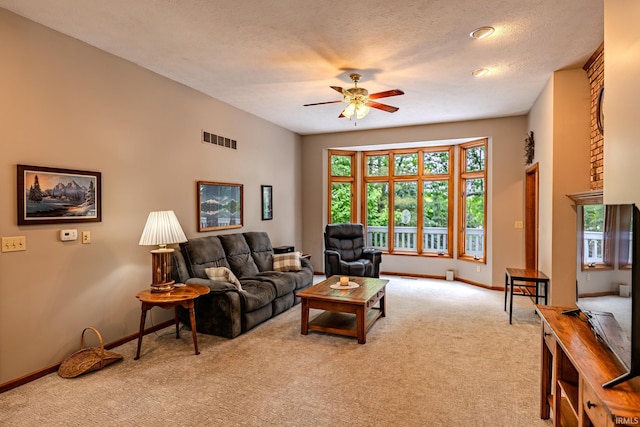 70 Mayflower Ct, Lafayette, IN 47909 - living room with ceiling fan, carpet floors, and baseboards