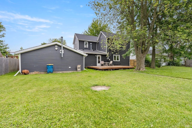 726 S Johnson, Bluffton, IN 46714 - back of property with a wooden deck
