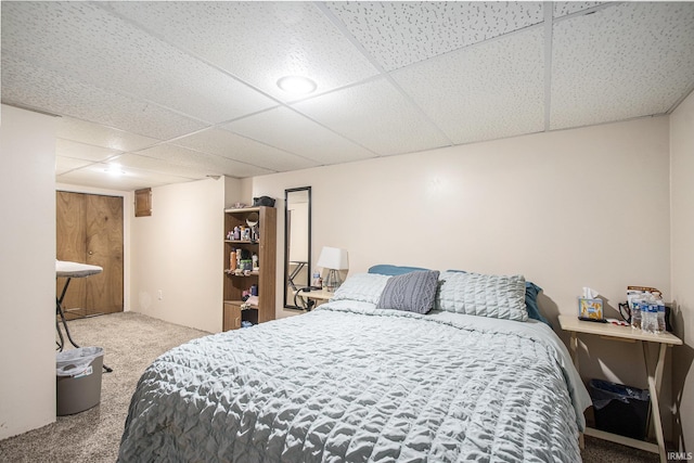1224 N Main St, Elkhart, IN 46514 - bedroom with carpet flooring and a drop ceiling