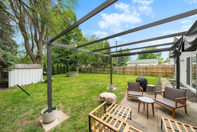 1718 Churchill Dr, South Bend, IN 46617 - view of yard featuring a patio area and a pergola