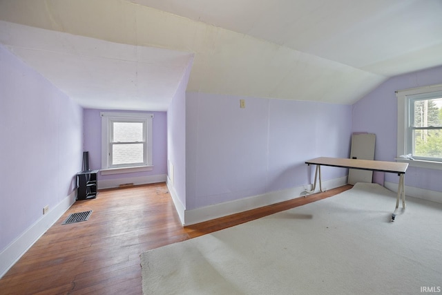 1413 Franklin St, Lafayette, IN 47905 - bonus room featuring vaulted ceiling, wood finished floors, and baseboards