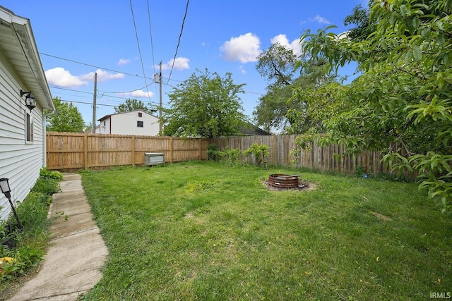 1413 Franklin St, Lafayette, IN 47905 - view of yard with a fire pit
