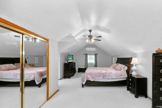 59483 Clover Rd, Mishawaka, IN 46544 - carpeted bedroom featuring lofted ceiling, a ceiling fan, and baseboards