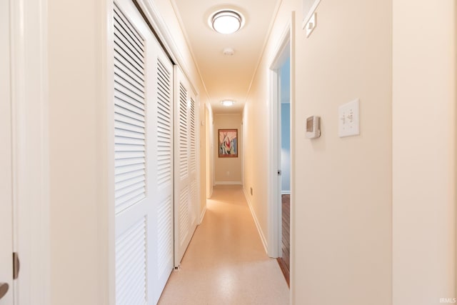 4000 E Stonegate Dr, Bloomington, IN 47401 - hall featuring crown molding and baseboards