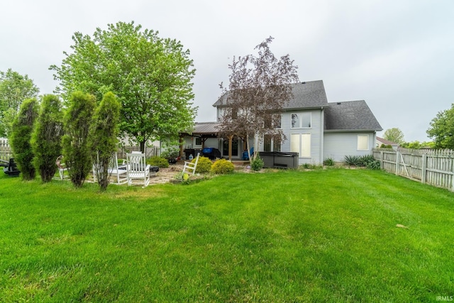 15304 Wild Meadows Pl, Leo, IN 46765 - back of house featuring a hot tub and a patio area