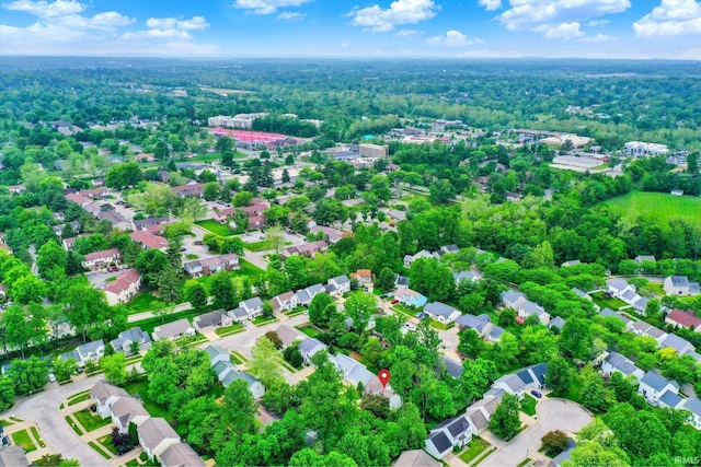 2210 S Laurelwood Cir, Bloomington, IN 47401 - aerial overview of property's location with nearby suburban area